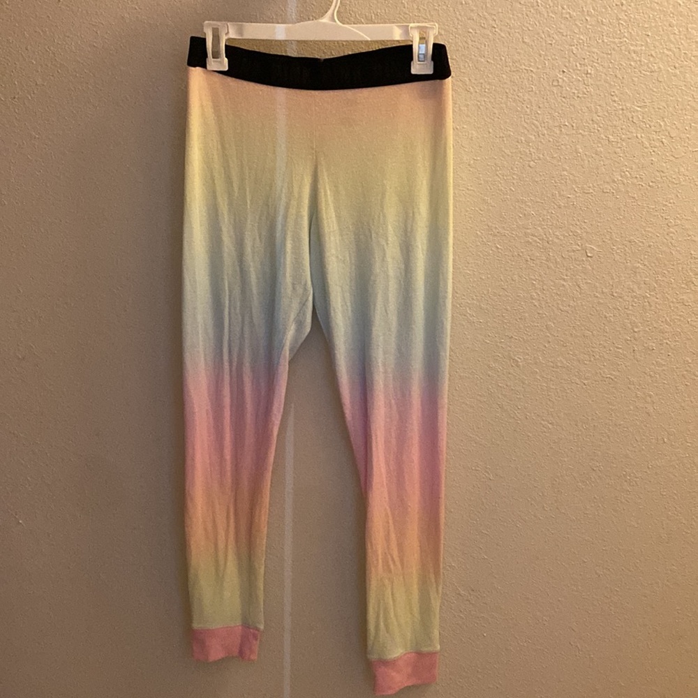 VS Pink Soft Pastel Rainbow Pajama Pants S